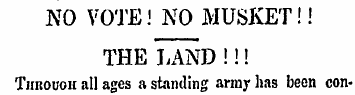 NO VOTE! NO MUSKET!! THE LAND !!! Tiirou...
