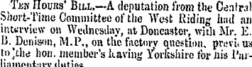 luif Hours' Bill.—A deputation from the ...
