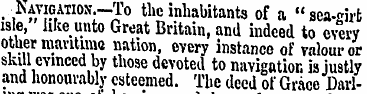 , Nayigation. -Io the inhabitants of a "...