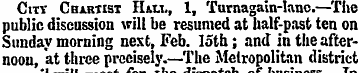Cttr Chartist H«._, 1, Turnagain-lano.—T...