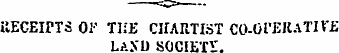 ilECEirTS OP THE CHARTIST CO-OPERATIVE L...