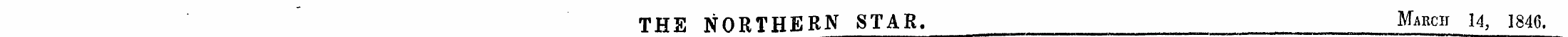 THE NORTHERN STAR. March 14, 1846,
