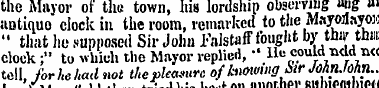 the Mayor of the town, his lordship obse...