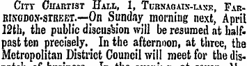 Cur Chartist Hall, 1, Thrnaoaix-laxk, Fa...