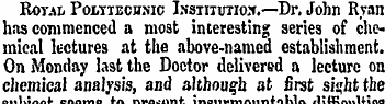 Royal Polytechnic Issimrno-v.—Dr. John R...