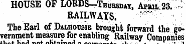 HOUSE OF LORDS-THBBsnAY , Aran, 23. - RA...