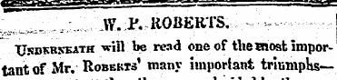 _V7. P.ROBERTS, XJsbsbseath will be read...