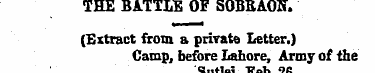 THE BATTLE OF SOBBaOIf. (Extract from a ...