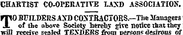 CHARTIST CO-OPERATIVE LAND ASSOCIATION. ...