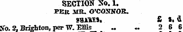 SECTION "So . 1. PER an. O'CONNOR. SHAKE...