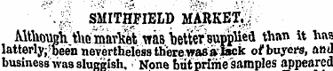 ¦ I SMITHFIELD MiRKET,y Mthough/theinur"...