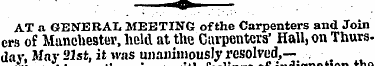 AT a GENERAL MEETING ofthe Carpenters an...