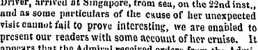 , nrrireu at Singapore, from sea, on the...