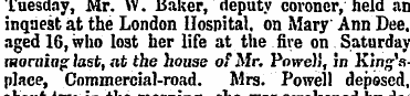 luesday, Mr. W. Jiaker,'deputy coroner, ...