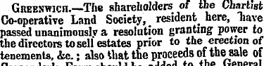 Greenwich.—The shareholders of the Chart...