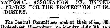NATIONAL ASSOCIATION OF. UNITED TRADES F...