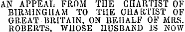 AN APPEAL FROM TIIE CHARTIST OF BIRMINGH...