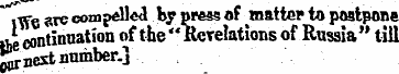i\fe w* compelled by press of matter to ...