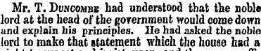 Mr. T. Duncombe had understood tbat the ...