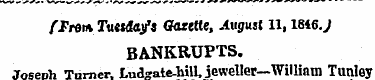 fFretA Tuesday's Gazette, August 11,1846...