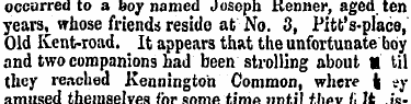 occurred to a boy named Joseph rtenner, ...