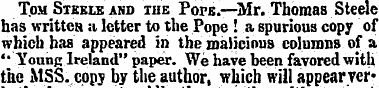Tom Steels and the Pors.—Mr. Thomas Stee...