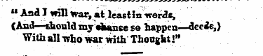 " Aad I will war, at leastlnSwords, (And...