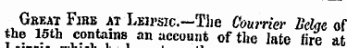 Great Fire at LMrsia—The Courrier Beige of the 15th contains an account of thc late fire at