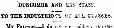 " DUNCOMBE AND Hit STAFF, TO THE "INDUST...