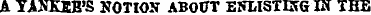 A YANKEE'S NOTION ABOUT E5LISTKG IN THB