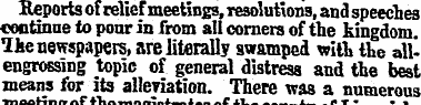 Reports of relief meetings, resolutions,...