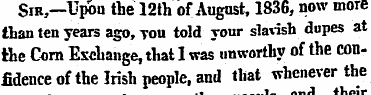 Sir,—Upon the12th of August, 183G, now m...