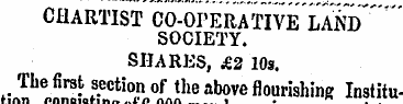 CHARTIST CO-OPERAI1VE LAND ''' SOCIETY. ...