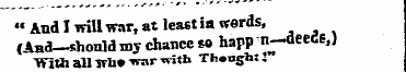 " And I will war, at least ia words, (Ab...