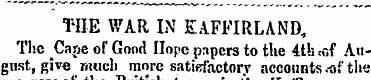 THE WAR IN KAFFIRLAND, The Case of Good ...