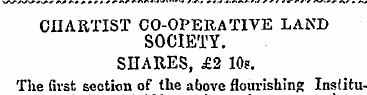 CHARTIST CO-OPERATIVE LAND SOCIETY. SHAR...