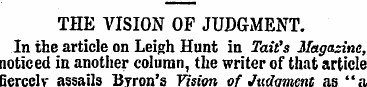 THE VISION OF JUDGMENT. In the article o...