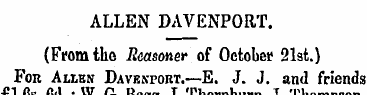 ALLEN DAVENPORT. (From the Rcasoner of O...