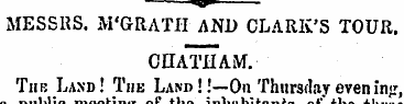 MESSRS. M'GRATH AND CLARK'S TOUR. CnATHA...