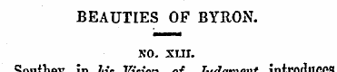 BEAUTIES OF BYRON. NO. XUI. Southey in h...