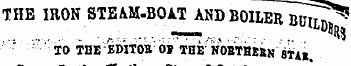 THE IRON STEaM.BOAT AND BOILER BUIld ' ¦...