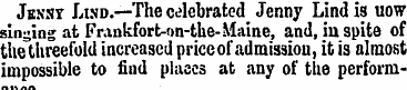 Jbknt Li.nd. —The celebrated Jenny Lind ...