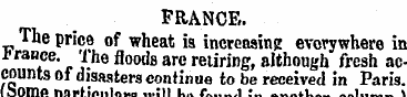 FRANCE. The price of wheat is increaain?...