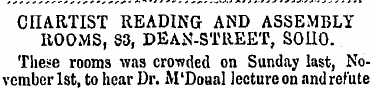 CHARTIST READING AND ASSEMBLY ROOMS, 83,...