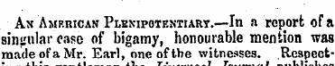 An American Plenipotentiary.—In a report...