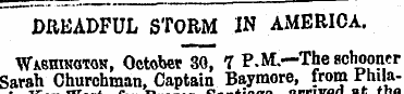 DREADFUL STORM IN AMERICA. Washington, O...