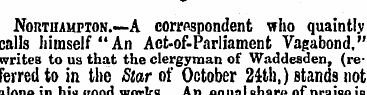 Northampton.—-A correspondent who quaint...