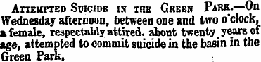 Attempted Suicide is the Green Park*—On ...