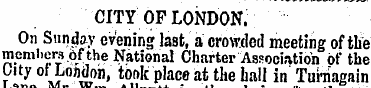 CITY OF LONDON. On Sunday evening last, ...