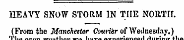 HEAVY SNOW STORM IN THE NORTH. (From the...